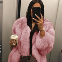 Women Coat Mink Coats Winter Top Fashion Fur Coat Elegant Thick Warm Outerwear Fake Fur Jacket Chaquetas Mujer 2021 L3