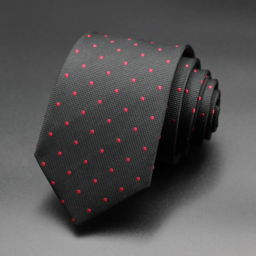 Fashion Casual Blue Red Yellow Floral Polka Dot Necktie For Men Business Gift Wedding formal Neck Ties Accessories