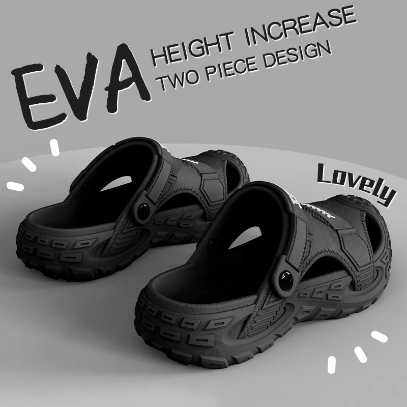 EVA Men's Outdoor Summer Wearable Clog Shoes Anti-Slip Breathable Odor-Resistant Slip-Resistant Sandals