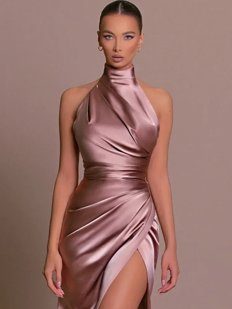 Elegant Luxury Party Evening Dress Sexy Women Sleeveless Long Halter D – Mega Mart Center Elegant Luxury Party Evening Dress Sexy Women Sleeveless Long Halter D – Mega Mart Center