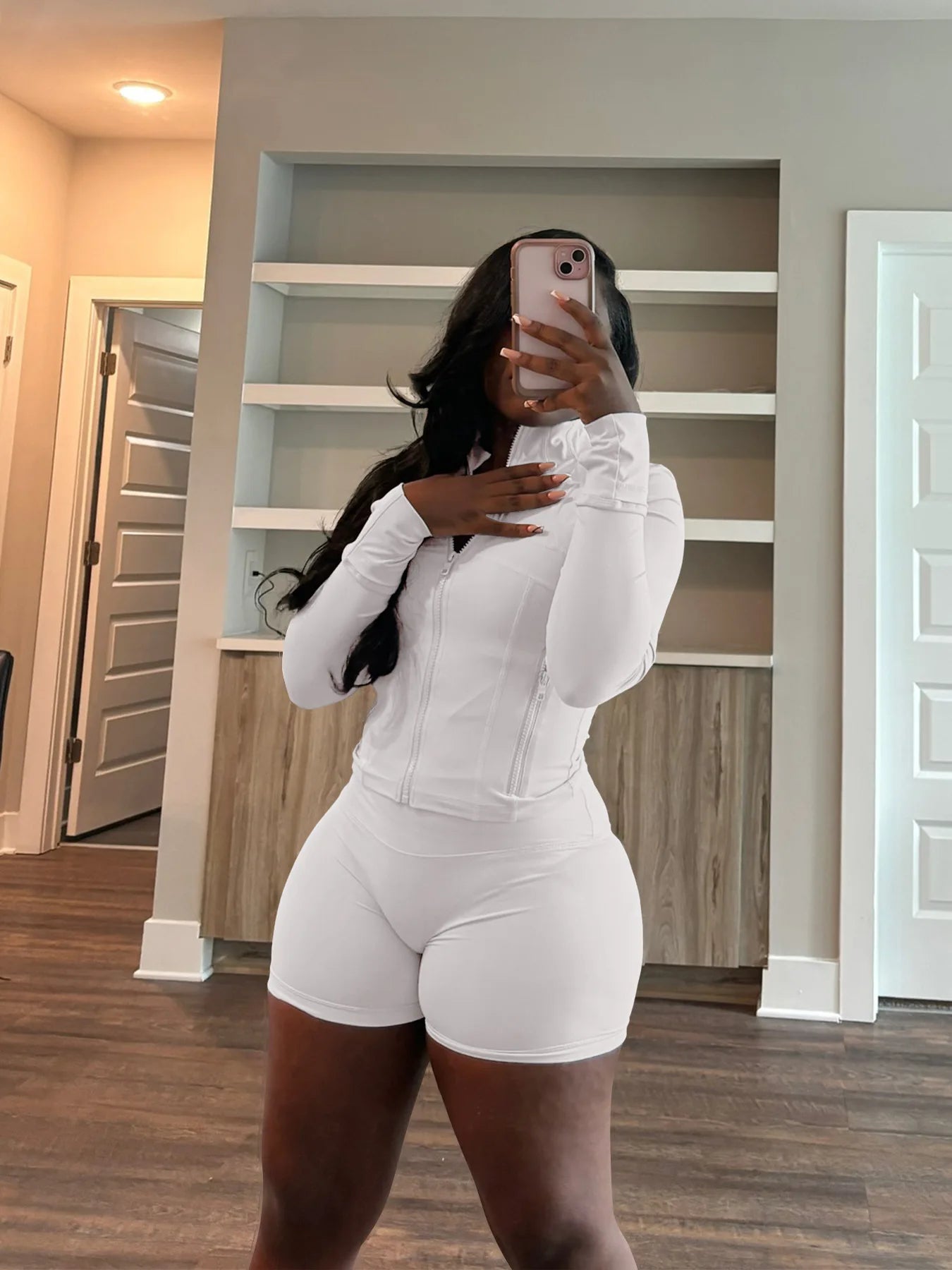 Sporty Shorts Outfit Set Sexy Women Skinny Two Pieces Club Matching Set Casual Tracksuit