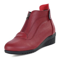 Winter Boots Women 2020 Women Snow Boots Wedge Heels Winter Shoes Women Warm Fur Casual Shoes Zip Women's Shoes Botas Mujer