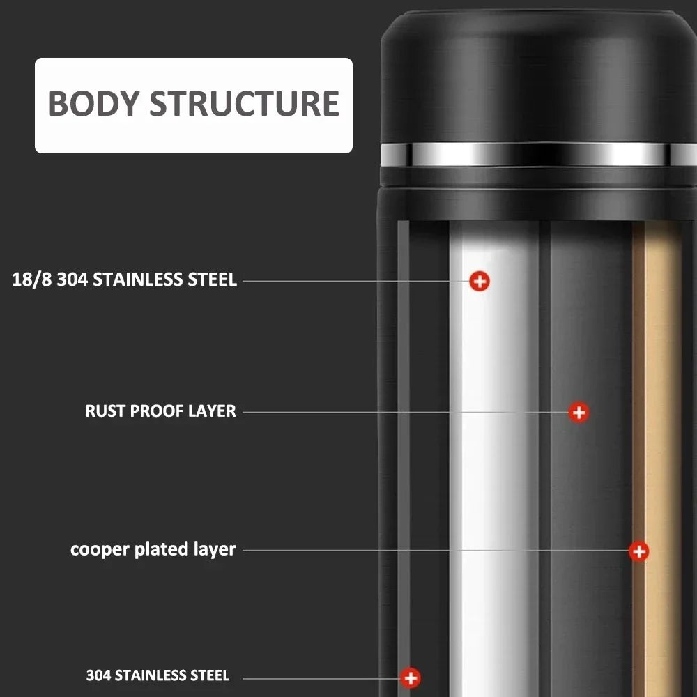 500ML Stainless Steel Thermos Cup with Separator 316 Smart Cup High Value Gift Cup Coffee Cup Father's Gift Cold Cup To Business