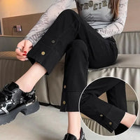 Woman Jeans High Waist Straight Leg Denim Pants for Women  Fitted Vintage Chic and Elegant Unique 90s Teenagers Vibrant Trousers