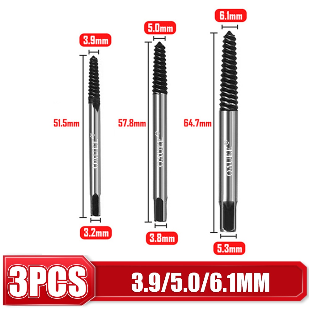 5pcs Hex Screw Extractors Tool Center Drill Bits Guide Set Damaged Bolt Remover Removal Tools Speed Easy Out Set Power Tool