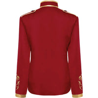 British Style Men Embroidered Flower Suit White / Blue / Red Male Wedding Dance Party Coat Singer Stage Performance Dress Blazer