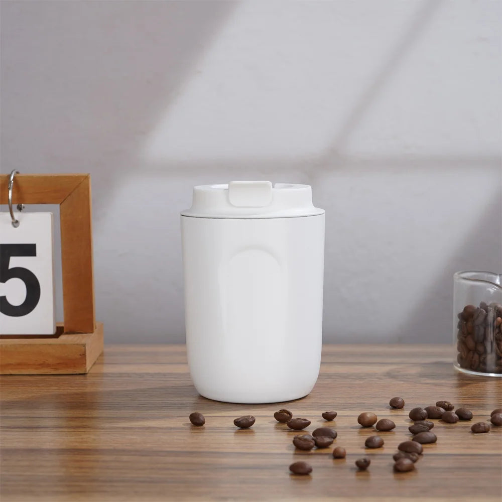 Insulated Water Bottle Thermal Coffee Travel Mug Tumbler Cup Stainless Steel Vacuum Insulated Thermos Flasks Leakproof Drinkware