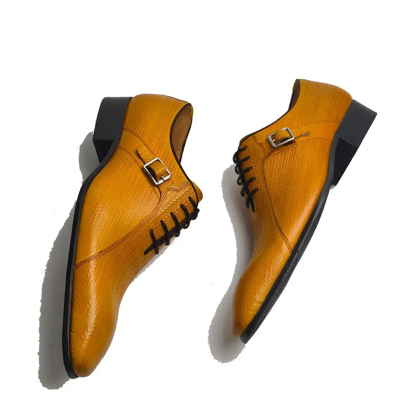 Premium Quality Men Dress Shoe Cowhide Leather Upper Wedding Party Banquet Men's Shoe Handmade Painting Formal Office Wearing