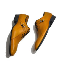 Premium Quality Men Dress Shoe Cowhide Leather Upper Wedding Party Banquet Men's Shoe Handmade Painting Formal Office Wearing