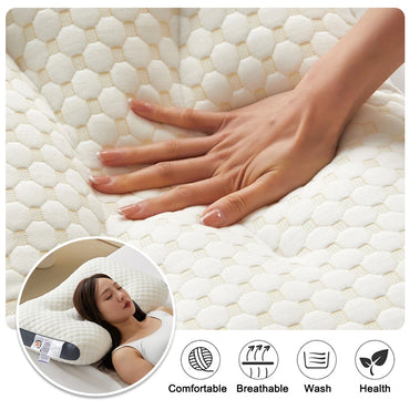 3D Neck Pillow Orthopedic To Help Sleep And Protect The Neck High Elastic Soft Porosity Washable Pillows Bedding For Hotel Home