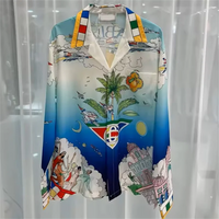 2025 men's printed T-shirt, men's and women's long sleeved shirt, 100% polyester fiber, fashionable and comfortable casual men's