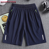 Summer Men's Sport Shorts Cool Sportswear Running Shorts Casual Bottoms Gym Fitness Training Jogging Short Pants Men Black Gray