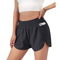 Shorts Women Solid Running Shorts Sport Pant Elastic Waist Active Workout Pocket Shorts Female Summer Ladies Casual short femme