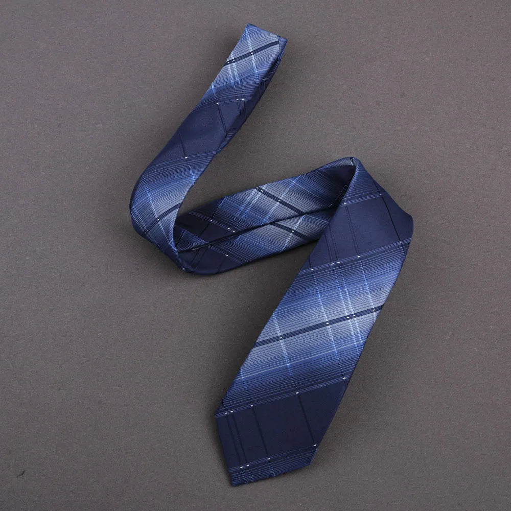 7.5/8CM Man Thin Tie Striped Necktie Men Business Formal Wedding Tie Navy Blue Black Neck Ties Fashion Shirt Necktie Accessories