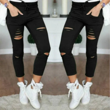 Ripped Jeans for Women Women Big Size Ripped Trousers Stretch Pencil Pants Leggings Women Jeans Woman Jeans