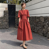 Midi Length Dresses New in Vintage Women's Summer Long Dress Women Clothing Woman Clothes Urban Harajuku Elegant Gown Playa Robe