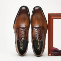 Fashion Business Men Shoes Formal Lace Up Dress Shoes Men Oxfords Footwear High Quality Leather Shoes for Men Zapatos De Hombre