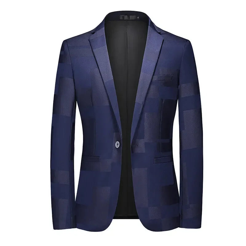 Blue Men's Blazer,Wedding Party Dress Jacket,Khaki Black White Available,Slim Fit Blazer,Asian Size M-6XL