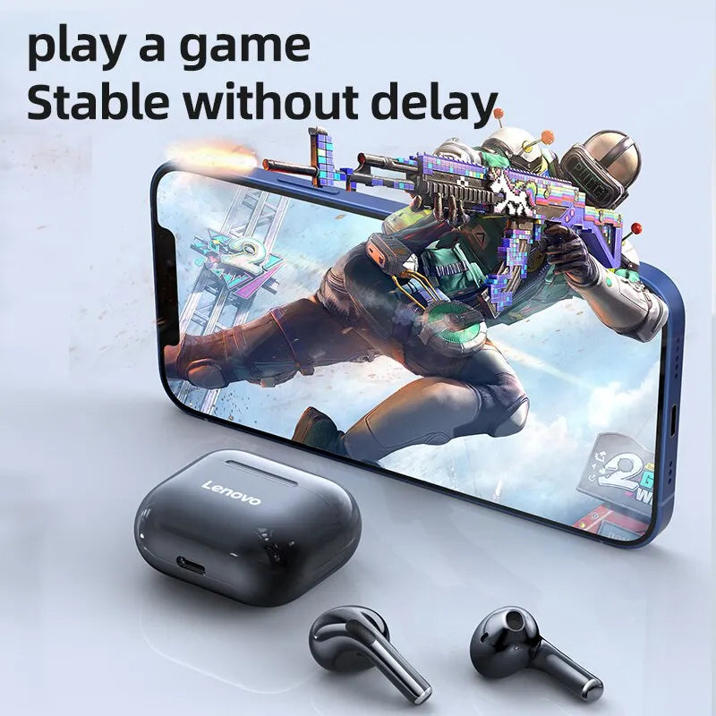 Lenovo LP40 Earphones TWS Wireless Bluetooth 5.0 Earbuds Bass Touch Control Stereo Noise Reduction Long Standby 230mAH