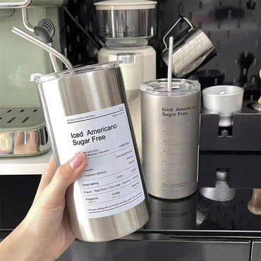 Stainless Steel Coffee Cup Thermoses Double Wall Vacuum Flask Insulated Cup Portable Ice American Coffee Mug Water Bottle