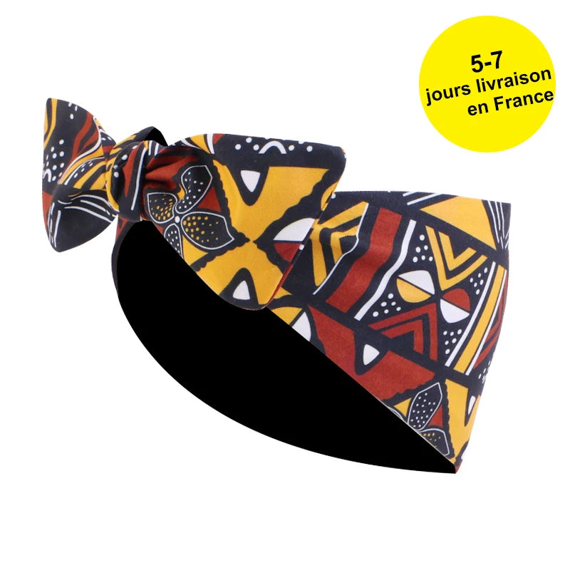 New Hair bands African Pattern Print Knotted Style Headband For Women Sport Yoga Salon Make Up Hair Wrap Fashion Accessories