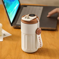 Double-layer Stainless Steel Vacuum Insulated Water Cup with Intelligence Temperature Display Thermal Travel Mug Coffee Hot Cup
