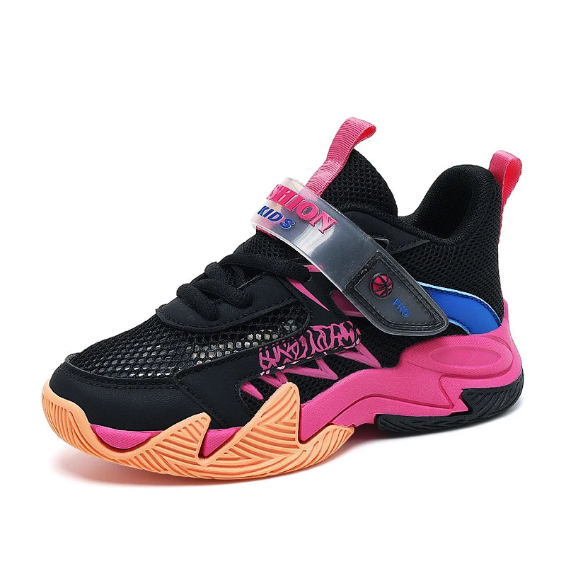 Children's New Training Basketball Shoes Summer Mesh Breathable Sneaker Outdoor Fashion Anti slip Running Footwear 31-40