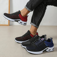 Men's casual sports shoes, breathable mesh lace-up versatile sports shoes