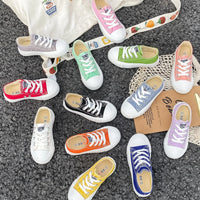 5058Fashionable Spring and Autumn Breathable Children's Canvas Shoes Soft Sole Boys and Girls' Shoes Versatile Children's Cloth