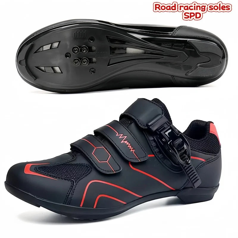 SPD Road Cycling Shoes Shock Absorption And Durable,Suitable For Racing On Long-Distance Roads,MTB Mountain Off-Road Riding Unis