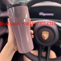 High end car stainless steel insulated cup powder pig metal gray hot and cold water cup 4S store glacier blue black