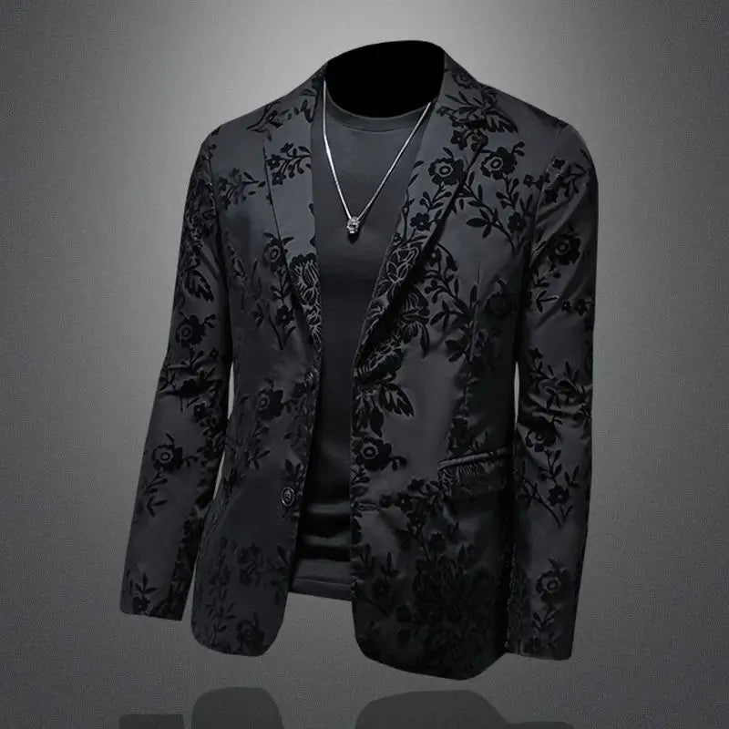 Men's Slim Fit Blazer Jacket Suit Business Wedding Casual Dress Coat Stage Show Costume 2025 Fashion Menswear