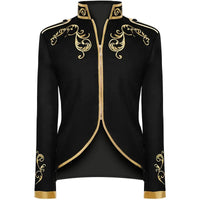 British Style Men Embroidered Flower Suit White / Blue / Red Male Wedding Dance Party Coat Singer Stage Performance Dress Blazer