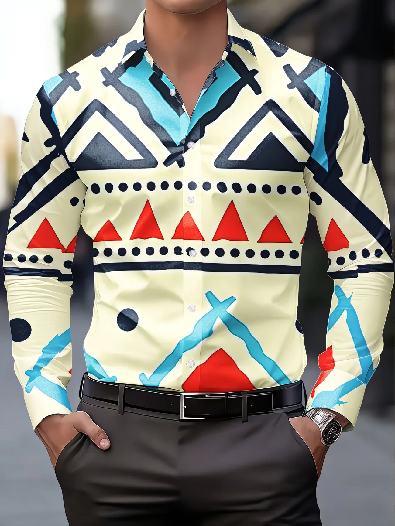 New Van Gogh Starry Sky Sunflower 3D Printed Men's Long Sleeve Shirt with Collar Art Style Shirt Clothing