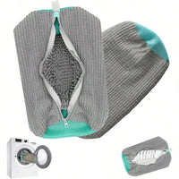 Machine Washable Shoe Washing & Drying Bag with Soft Fiber - Durable Polyester Laundry Protector for Shoes Adjustable Strap