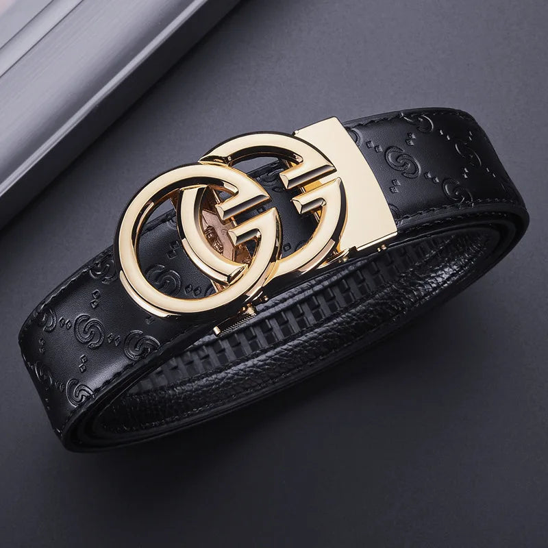 Men's designer belts luxury business belts high quality alloy buckle automatic buckle adjustable