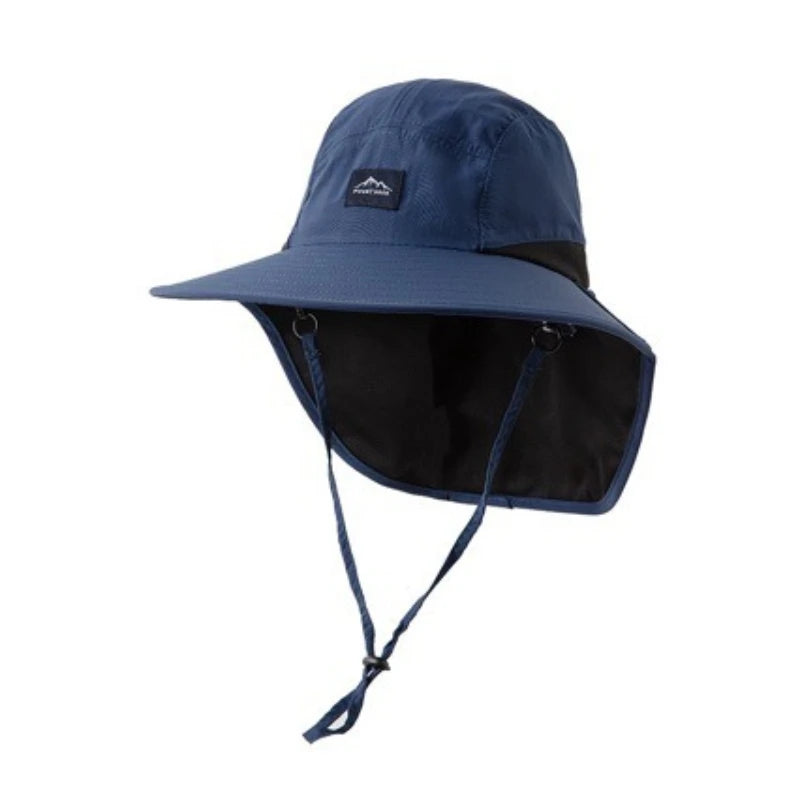 Wide Brim Sun Hat with Neck Flap Outdoor Bucket Hat UV Protection Cap for Men Women Summer Fishing Hiking Camping