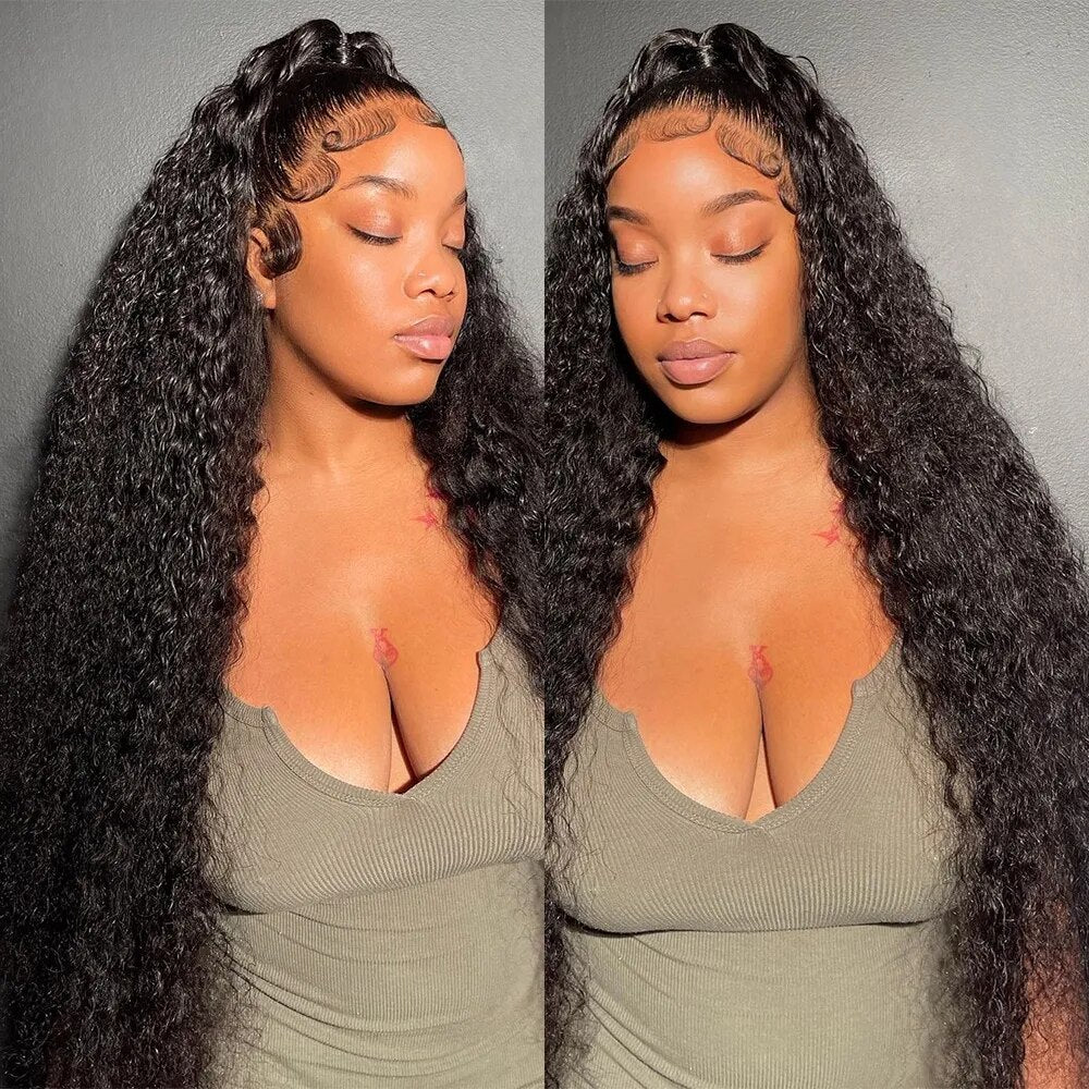 13x6 Deep Wave Frontal Wig 5x5 Water Wave Lace Front Human Hair Wig For Women Brazilian 180 Density 13x4 Curly Human Hair Wig