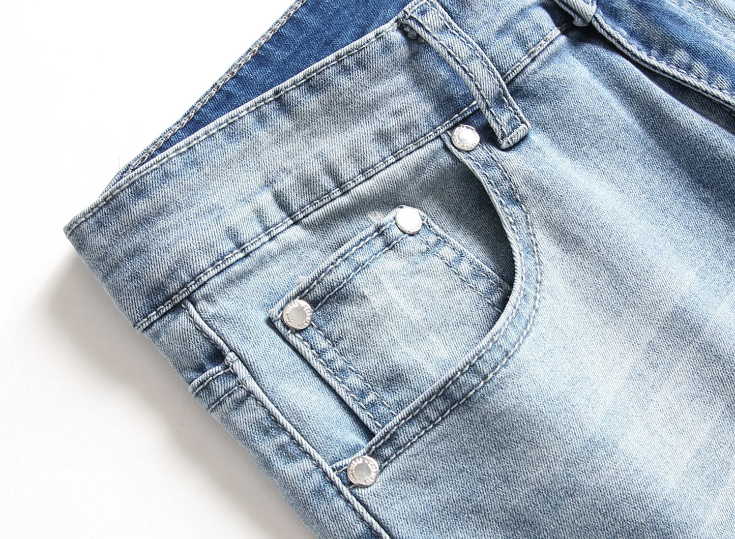 Punk Street Style Ripped Skinny Jeans Men Vintage Wash Solid Denim Trouser Mens Casual Slim Fit Pencil Denim Holes Pants 2024