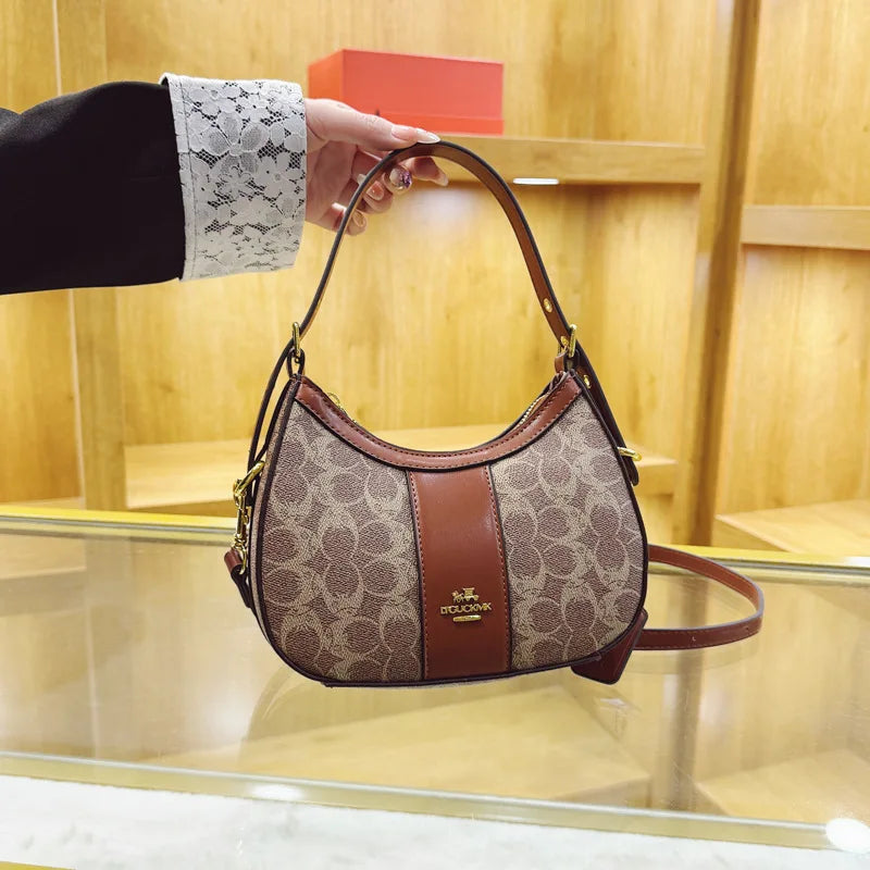 2026 New Ladies' Luxury Handbag High Quality PU Retro Printed Underarm Bag For Women Classic Leather Crossbody Shoulder Bag