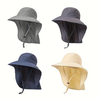Women UPF50+ Sun Hat Neck Cover Wide Brim UV Protection Outdoor Hiking Fishing Beach Bucket Hat Cycling hat Fishing hat