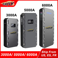 GKFLY Car Jump Starter Portable Power Bank 6000A/4000A/3000A Starting Device Car Booster Battery For Petorl Diesel Car