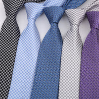 New 8CM Mens Tie Necktie Polka Dot Solid Ties For Man Groom Groomsman Jacquard Woven Ascot Neck Tie Formal Business Party