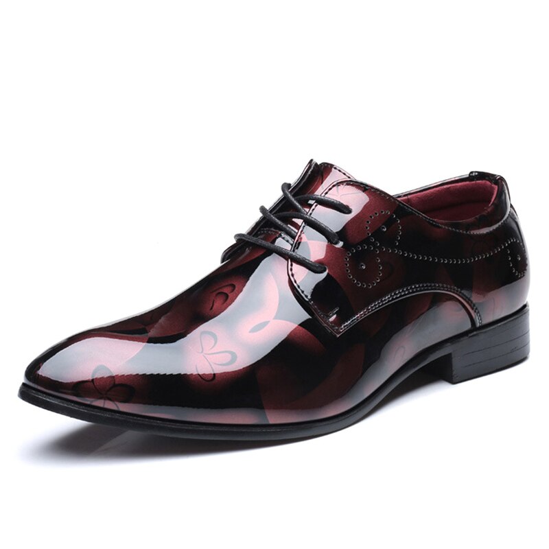 Patent Leather Oxford Shoes for Men Dress Shoes Men Formal Shoes Pointed Toe Business Wedding Shoes Plus Size 50 Dress Shoes