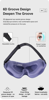 3D Sleeping Mask Block Out Light Soft Padded Sleep Mask For Eyes Slaapmasker Eye Shade Blindfold Sleeping Aid Face Mask Eyepatch