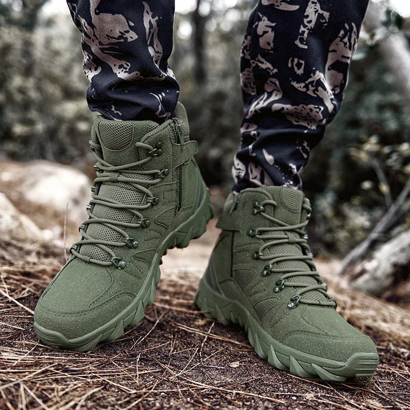 Men High Top Boots Outdoor Hiking Boots Desert Boots Outdoor Work Safty Shoes Boots Ankle Shoes Men's Sneakers