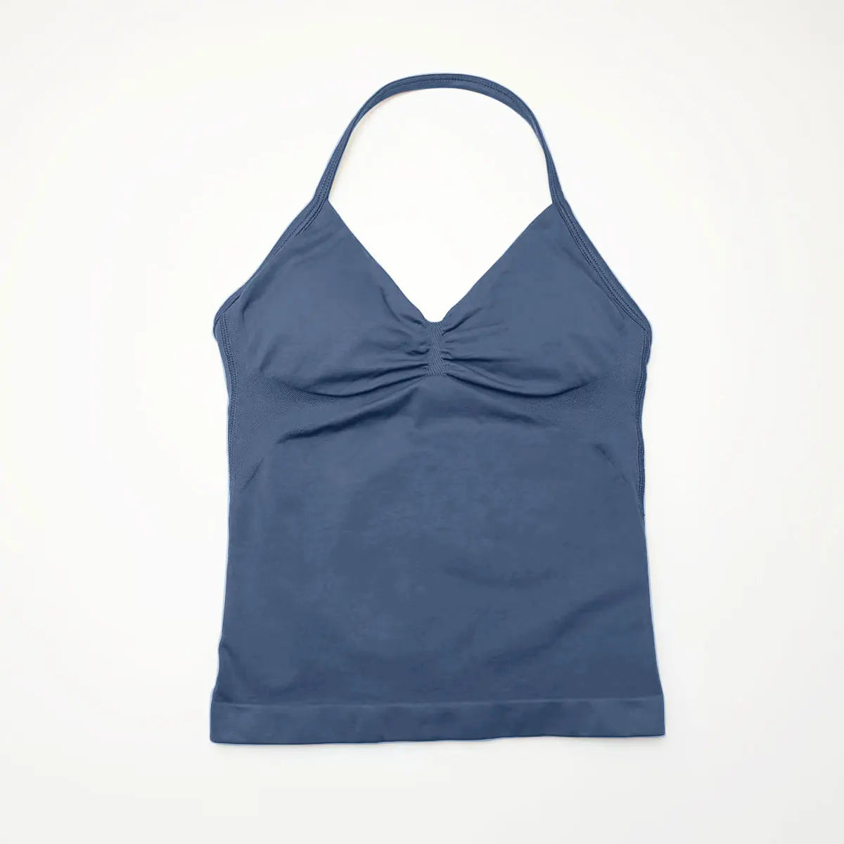 NCLAGEN Longline Strappy Top Sports Women's Yoga Vest With Built In Bra Fitness Top Gym Beautiful Back Running Workout Halter