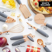 7pcs Kitchen Gadgets Set Garlic Press Pizza Cutter Can Opener Potato Cooking High-End Kitchenware Kitchen Accessories