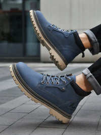 Handmade Men Boots Ankle Winter Leather Shoes Autumn Outdoor Hiking Boots Sneakers Hombres Botas High Top Footwear Anti Slip