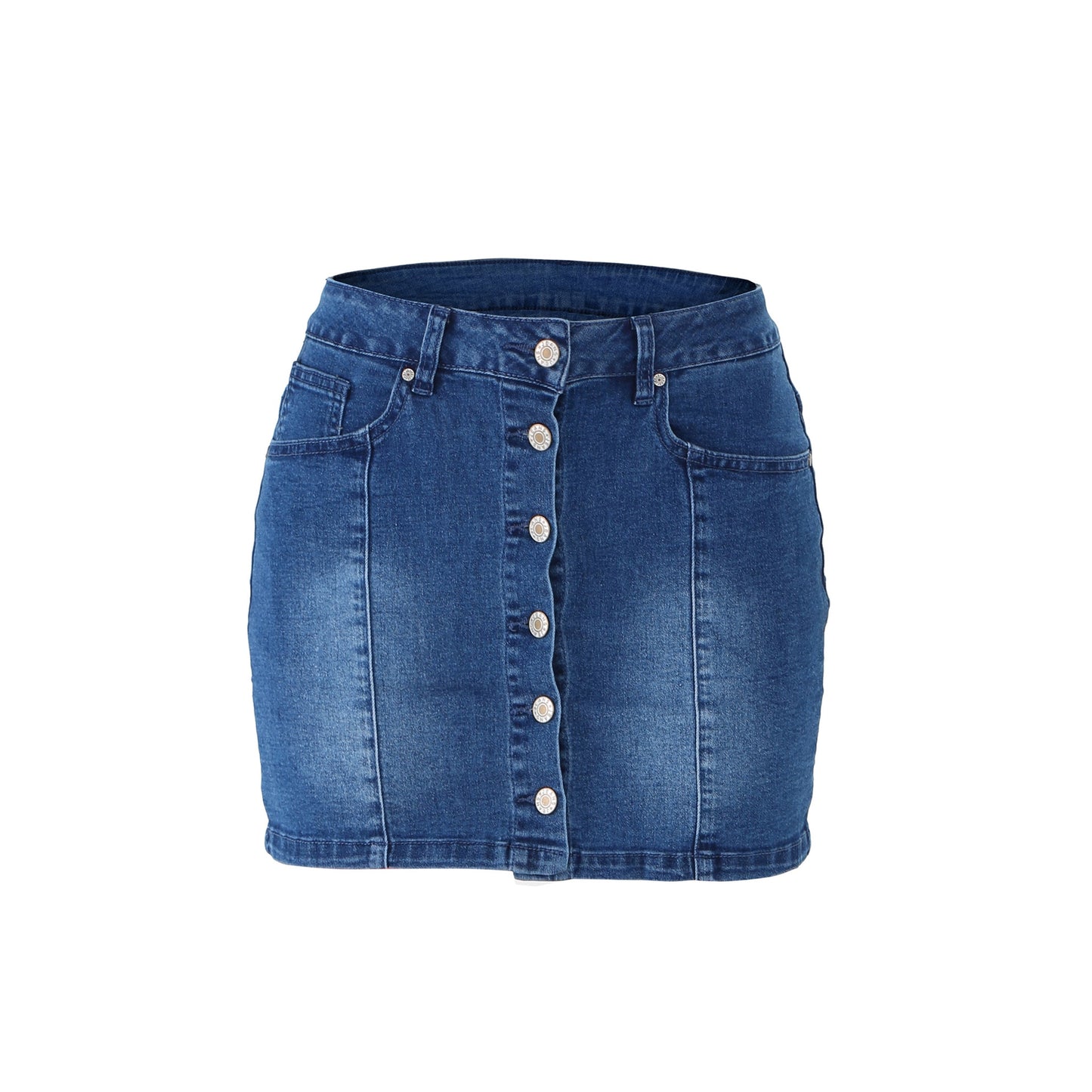 Sexy 2022 Summer New Multi-button Hip Skirt Trend Street Style Half Body Denim Skirt